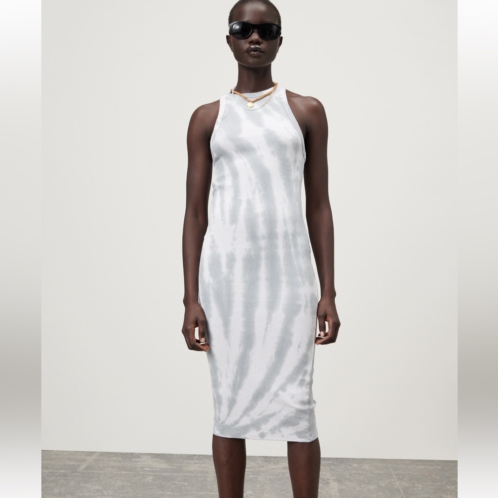 Zara ribbed tie dye dress